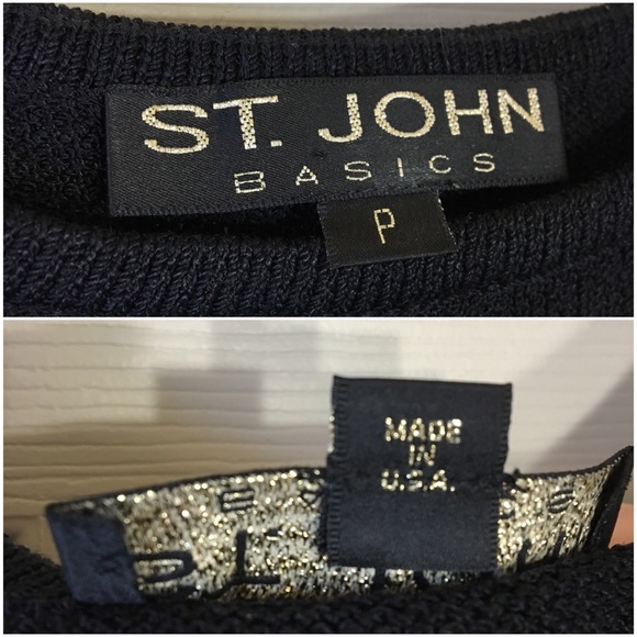 St. John Basics | Black Santana Knit Shell Tank - Picture 5 of 7